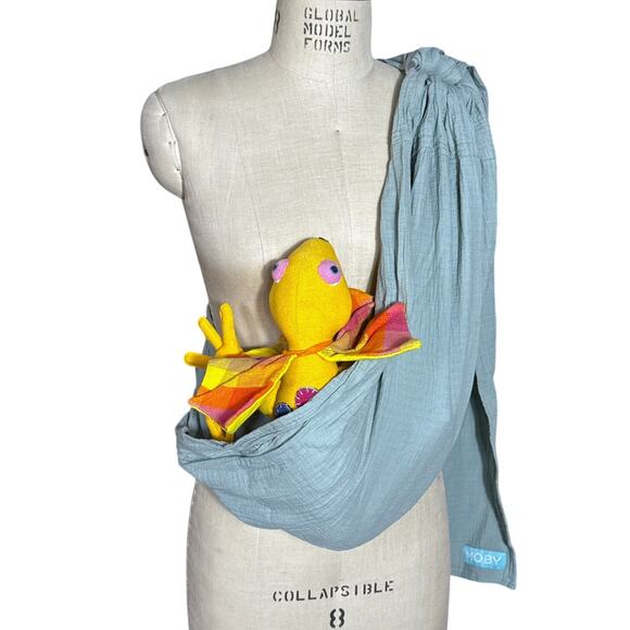 Moby Wrap Ring Sling Double Gauze in Sea Green Blue - Picture 1 of 7